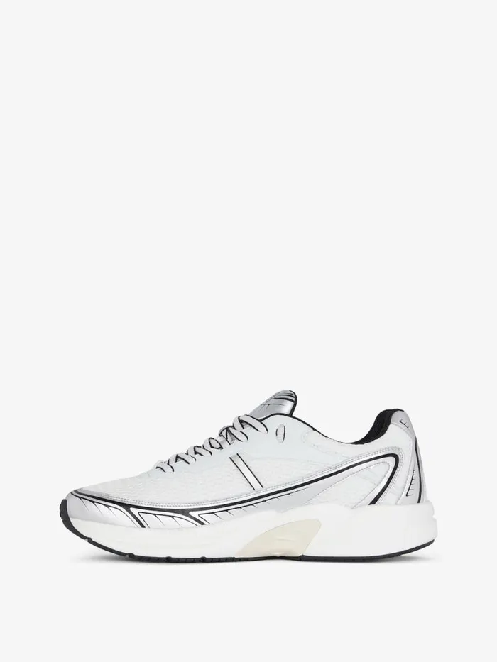 Nfnty52 Sneakers In Synthetic Leather And Mesh Whitesilvery Men Givenchy Sneakers