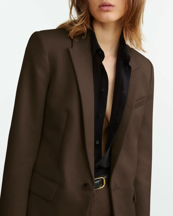Nili Lotan ADELE BLAZER Dark Navy Women Jackets and Blazers