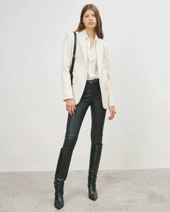 Nili Lotan ADELE BLAZER Dark Navy Women Jackets and Blazers