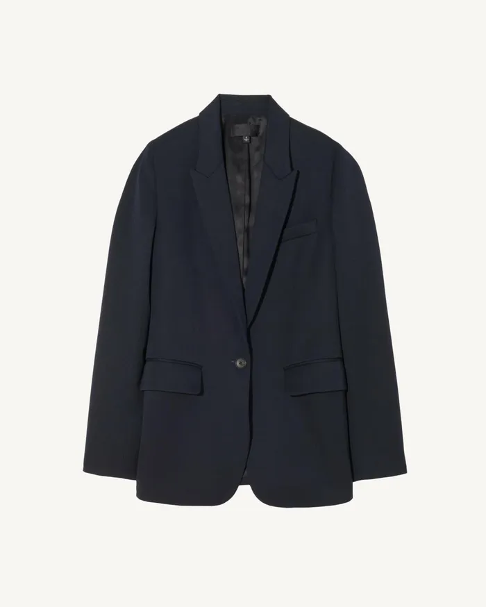 Nili Lotan ADELE BLAZER Dark Navy Women Jackets and Blazers