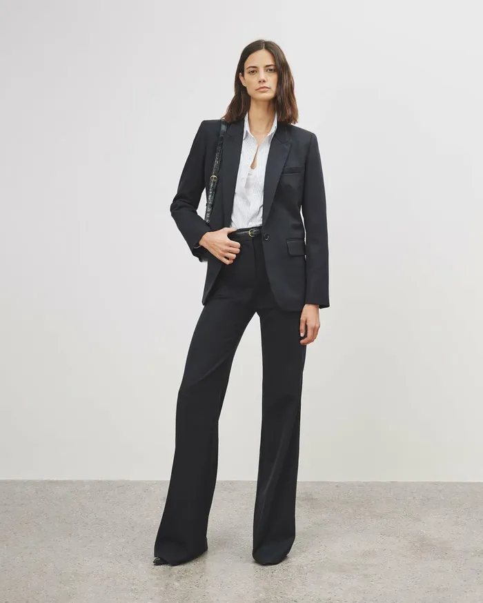 Nili Lotan ADELE BLAZER Dark Navy Women Jackets and Blazers