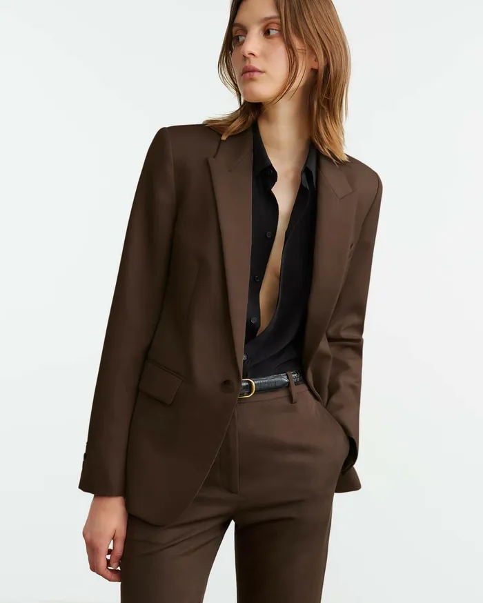 Nili Lotan ADELE BLAZER Dark Navy Women Jackets and Blazers