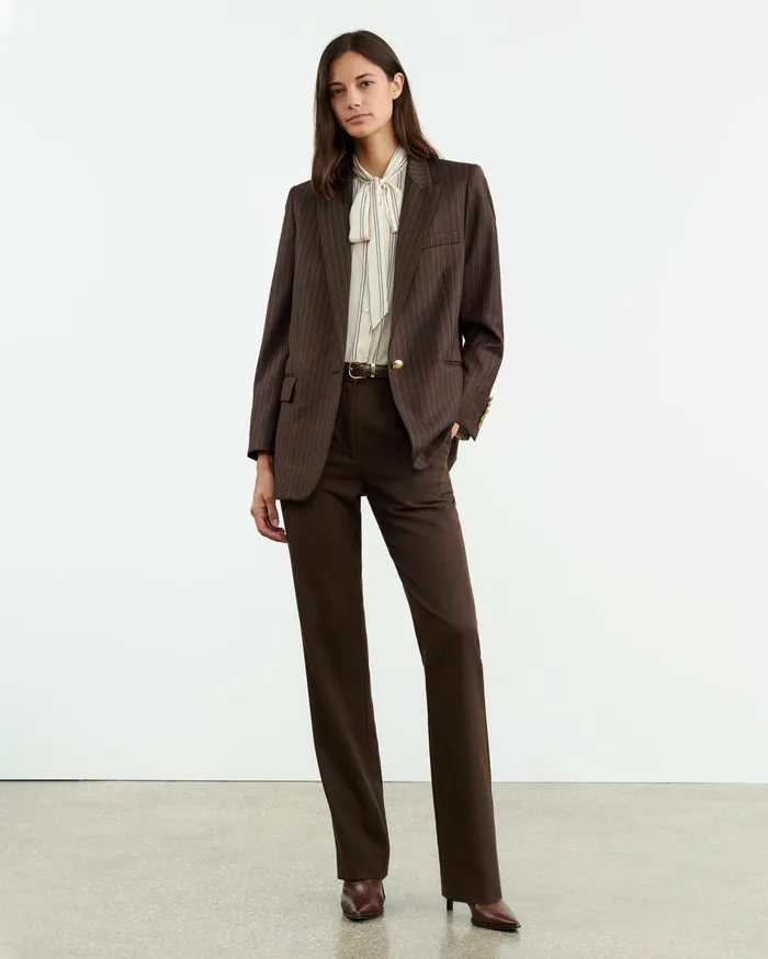 Nili Lotan ANATOLE PANT Brown Women Pants and Shorts