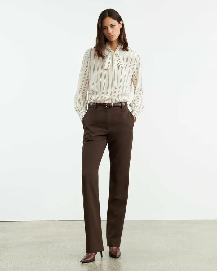 Nili Lotan ANATOLE PANT Brown Women Pants and Shorts