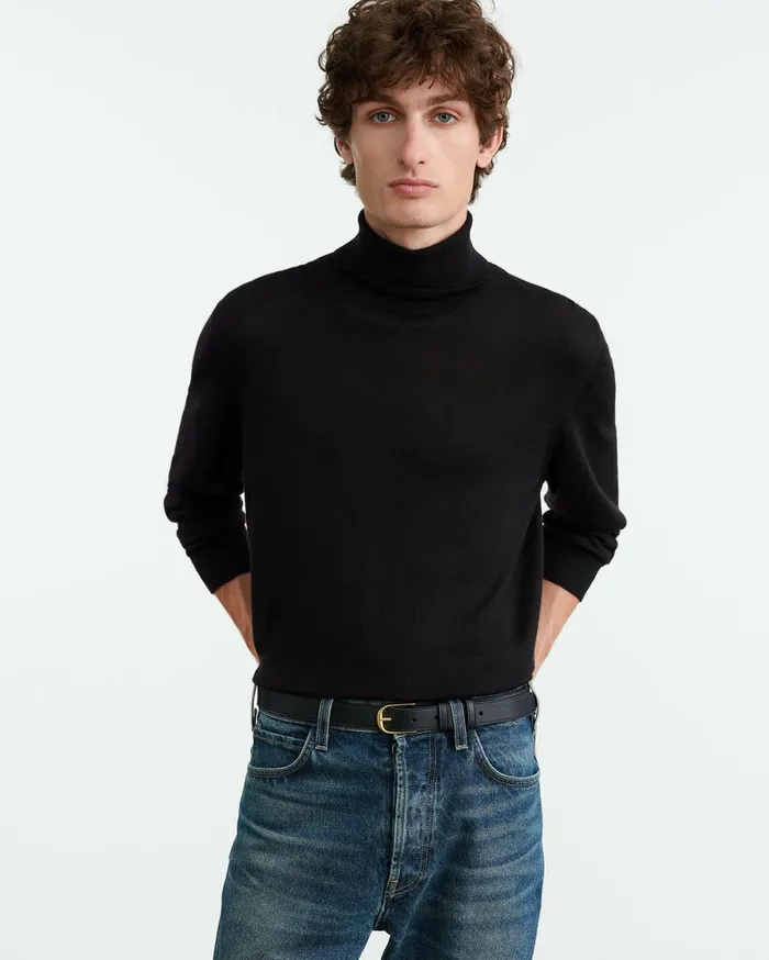 Nili Lotan ASHER SWEATER Black Men Sweaters