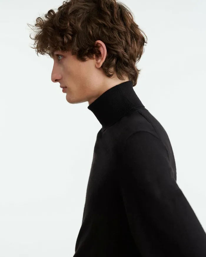 Nili Lotan ASHER SWEATER Black Men Sweaters