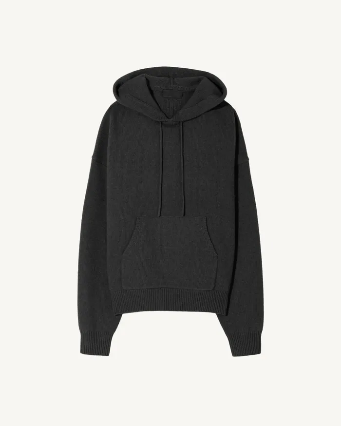 Nili Lotan DAGEN HOODIE Charcoal Men Sweaters
