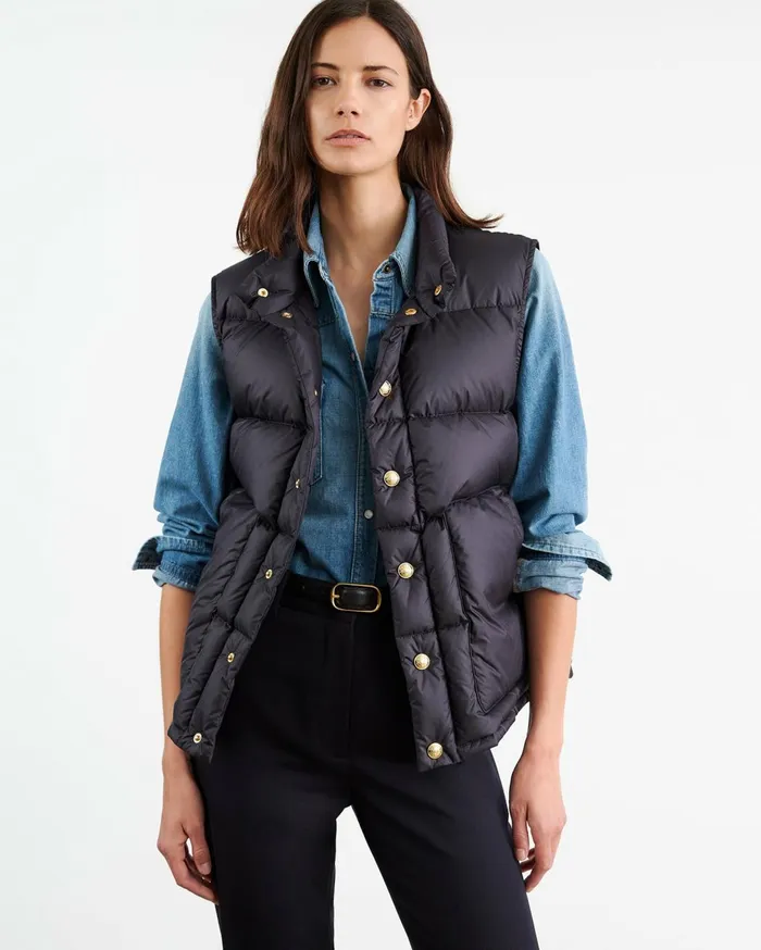 Nili Lotan ELBERT VEST Midnight Women Jackets and Blazers
