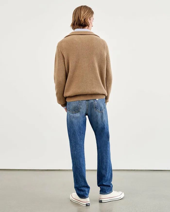 Nili Lotan HESTON SWEATER Tan Men Sweaters