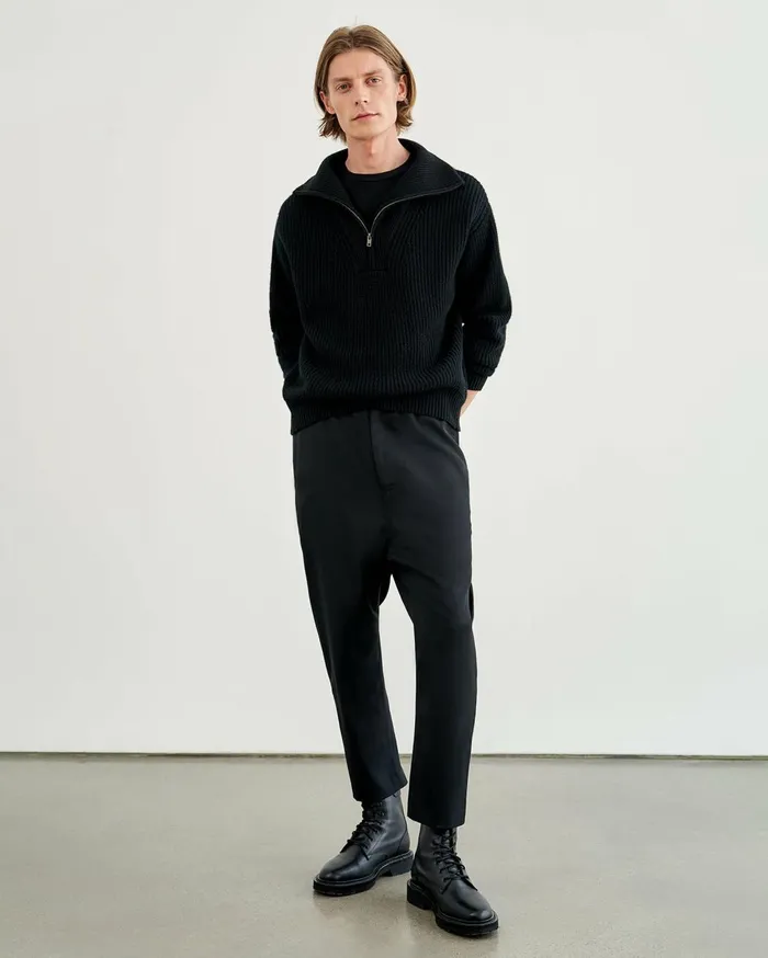 Nili Lotan HESTON SWEATER Tan Men Sweaters