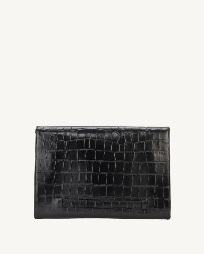 Nili Lotan LE AGNES CLUTCH Black And Gold Women Handbags