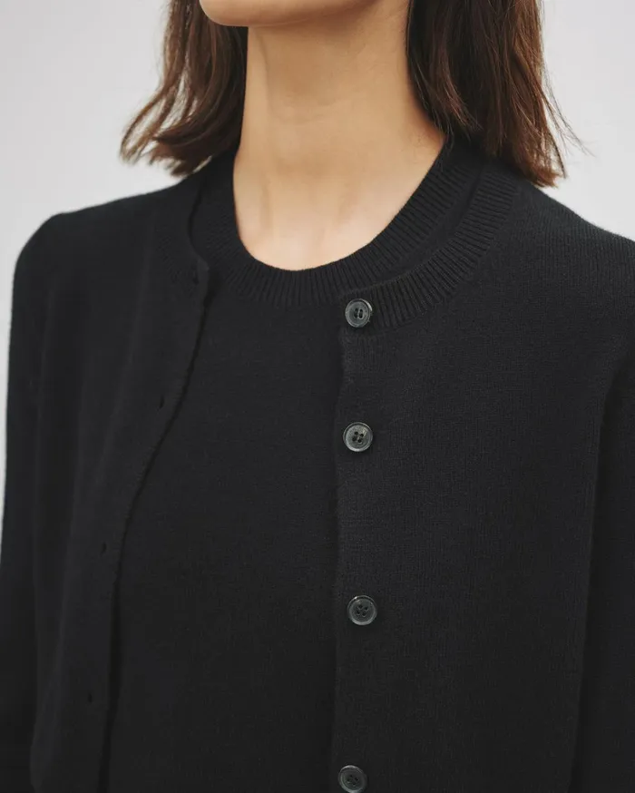 Nili Lotan MARCH CARDIGAN Espresso Women Knits and Sweaters