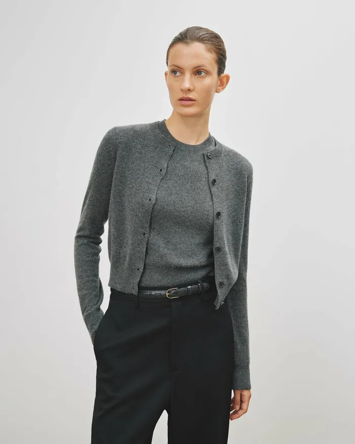 Nili Lotan MARCH CARDIGAN Espresso Women Knits and Sweaters