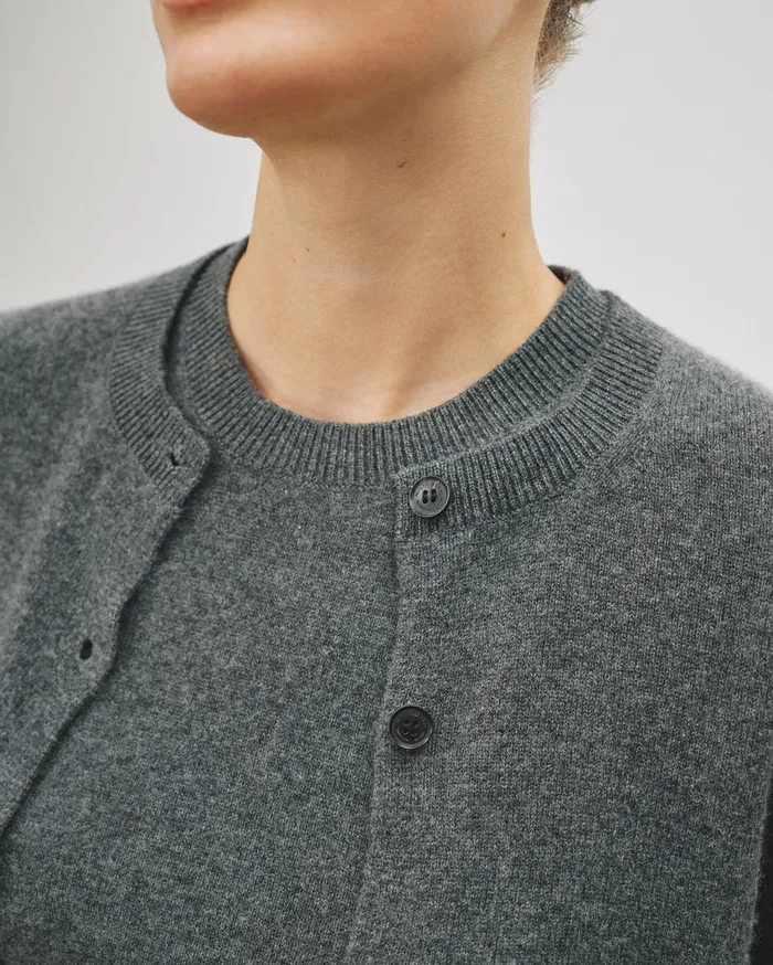Nili Lotan MARCH CARDIGAN Espresso Women Knits and Sweaters