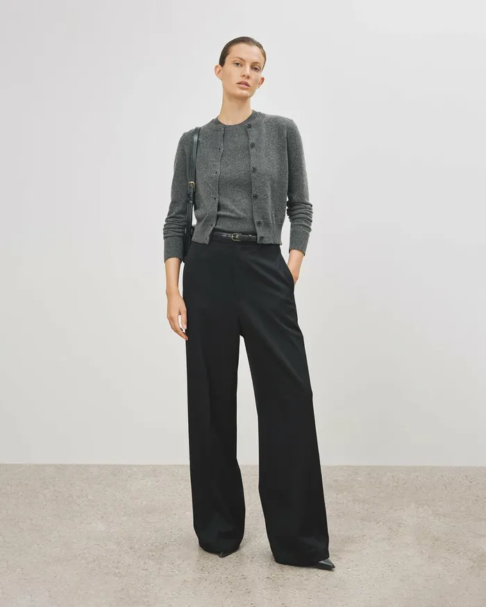 Nili Lotan MARCH CARDIGAN Espresso Women Knits and Sweaters