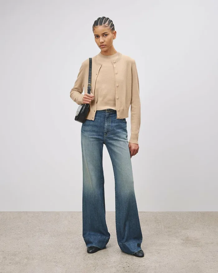 Nili Lotan MARCH CARDIGAN Espresso Women Knits and Sweaters