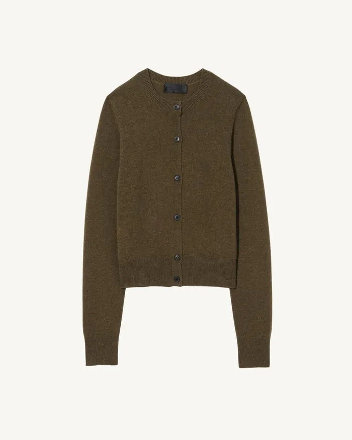 Nili Lotan MARCH CARDIGAN Espresso Women Knits and Sweaters