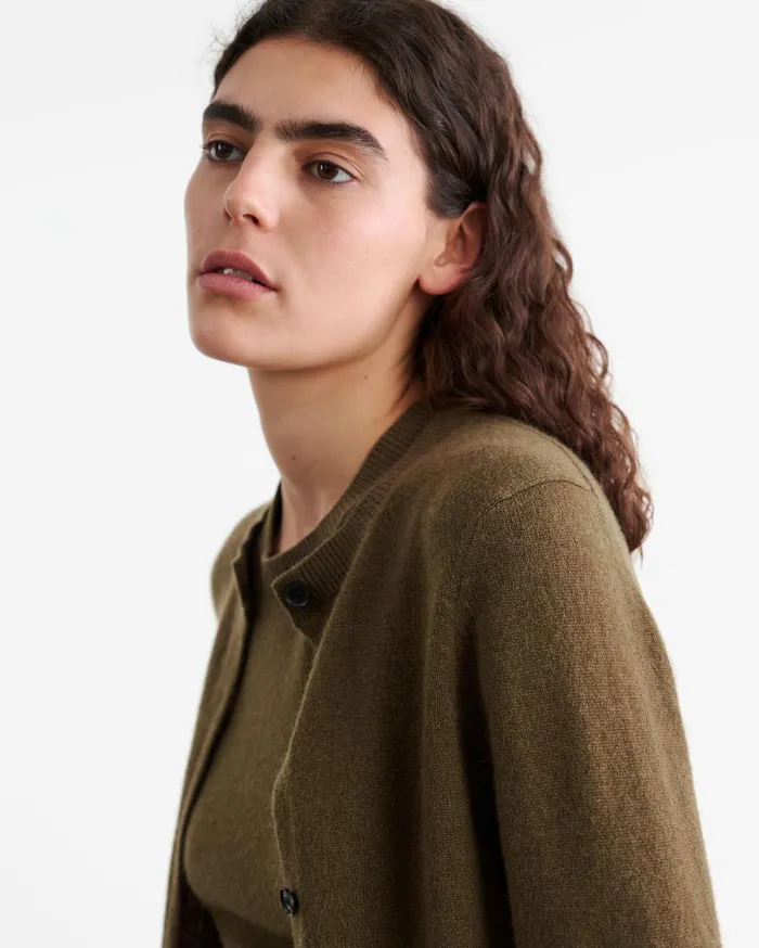 Nili Lotan MARCH CARDIGAN Espresso Women Knits and Sweaters