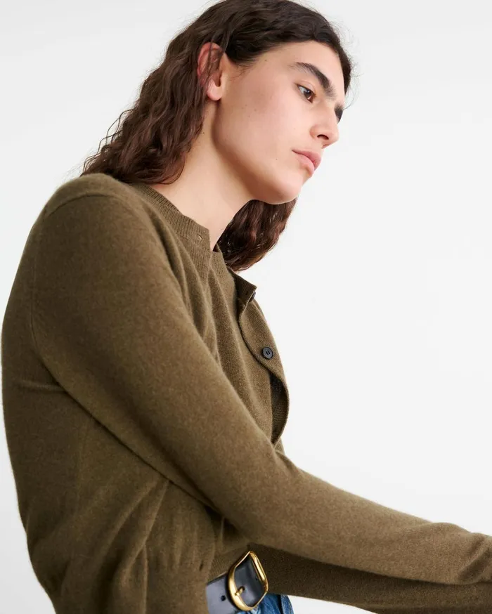 Nili Lotan MARCH CARDIGAN Espresso Women Knits and Sweaters
