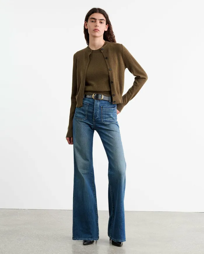 Nili Lotan MARCH CARDIGAN Espresso Women Knits and Sweaters