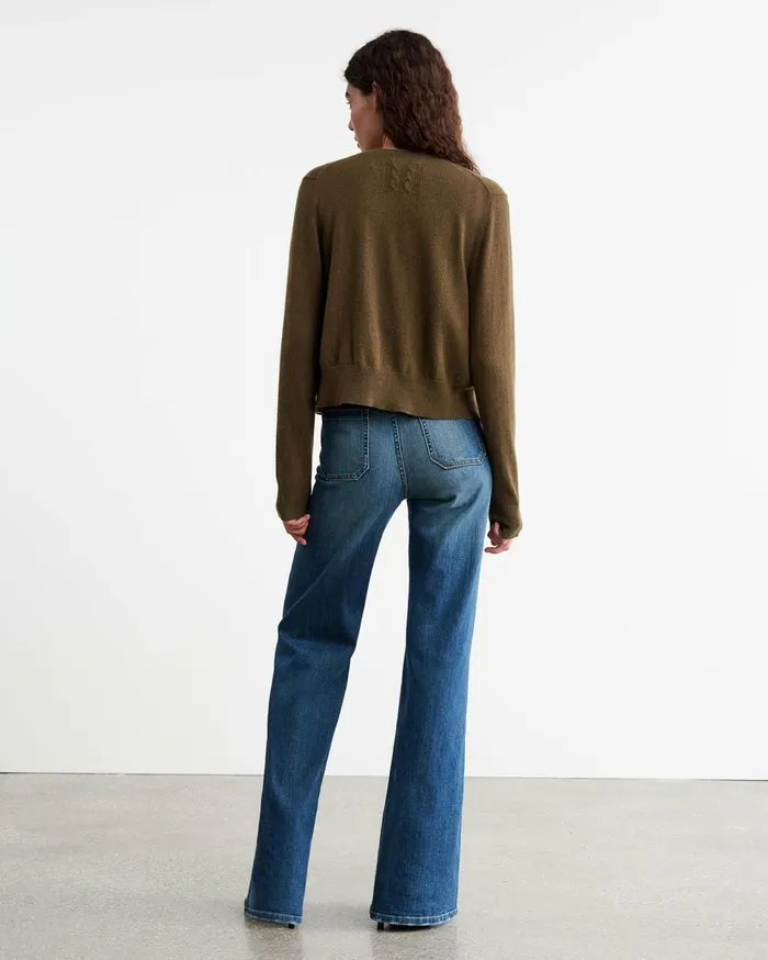 Nili Lotan MARCH CARDIGAN Espresso Women Knits and Sweaters