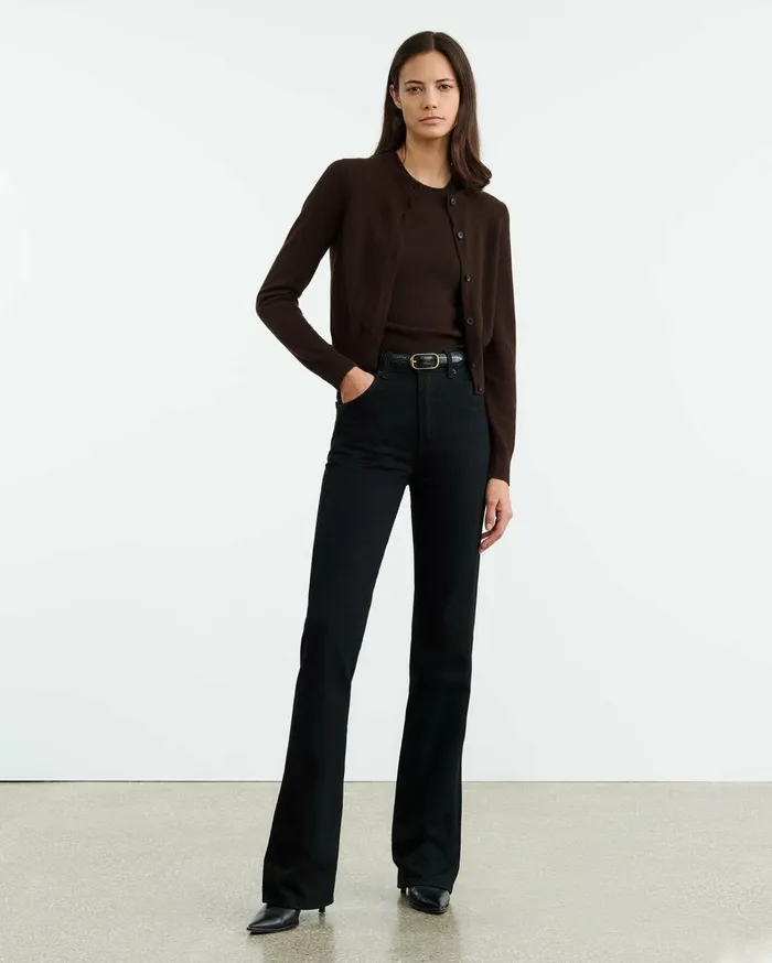 Nili Lotan MARCH CARDIGAN Espresso Women Knits and Sweaters