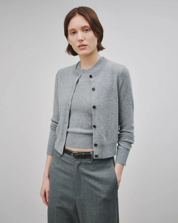 Nili Lotan MARCH CARDIGAN Espresso Women Knits and Sweaters