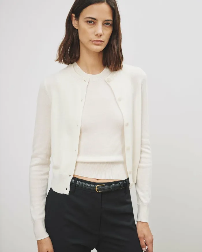 Nili Lotan MARCH CARDIGAN Espresso Women Knits and Sweaters