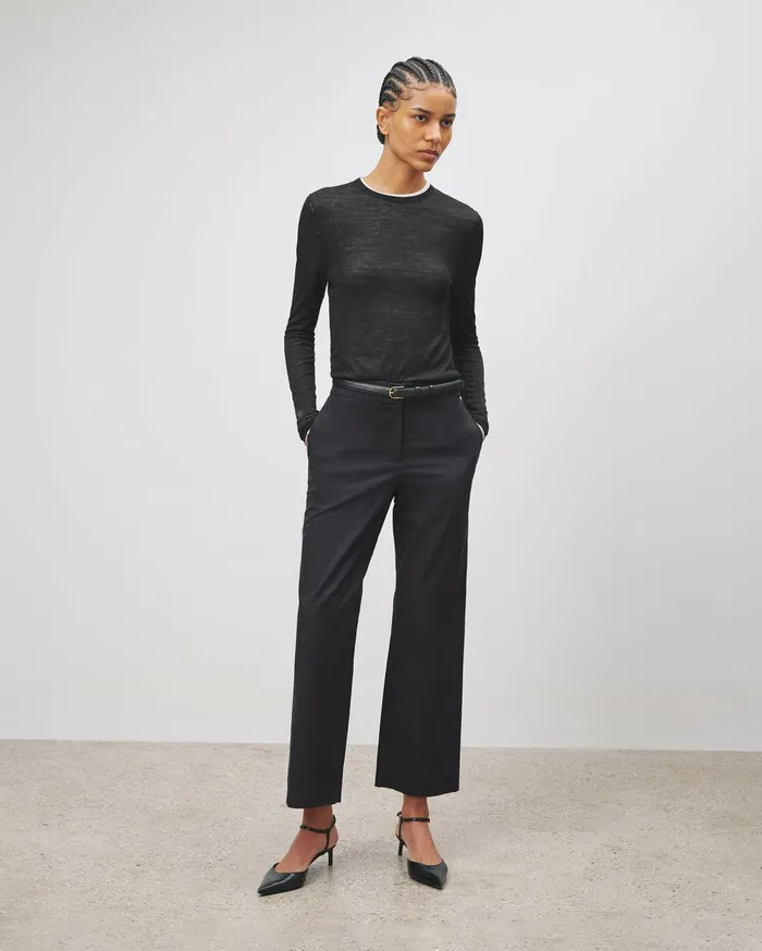 Nili Lotan NOHAN PANT Midnight Women Pants and Shorts