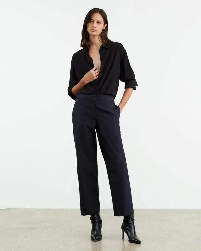 Nili Lotan NOHAN PANT Midnight Women Pants and Shorts