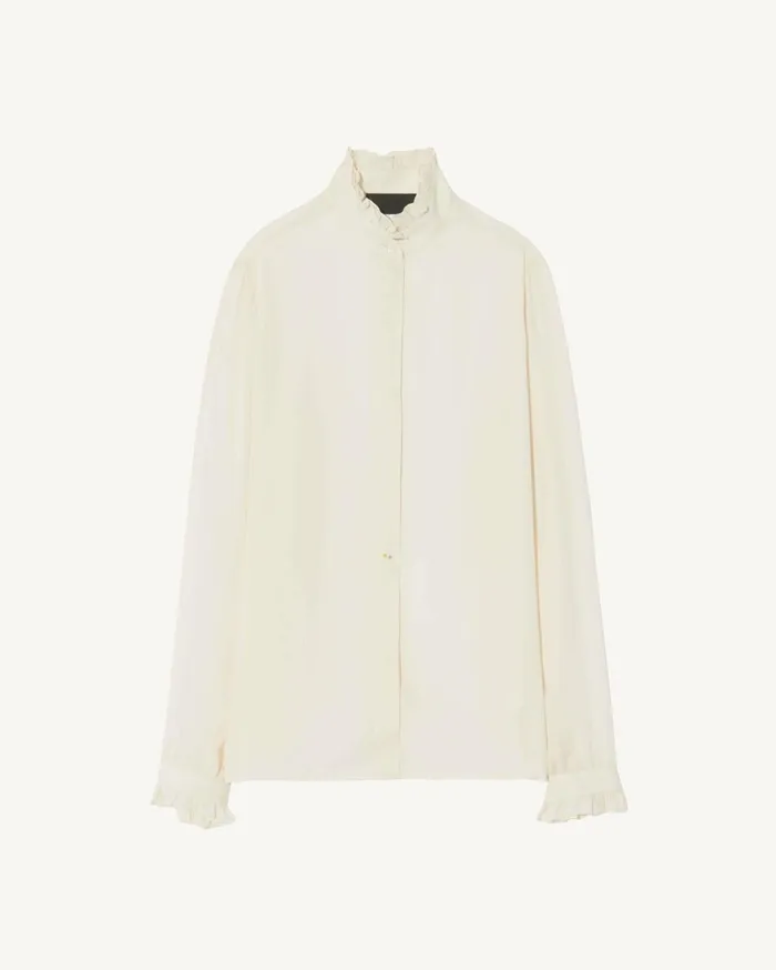 Nili Lotan ORIN SHIRT Ivory Women Tops