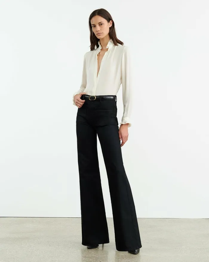 Nili Lotan ORIN SHIRT Ivory Women Tops