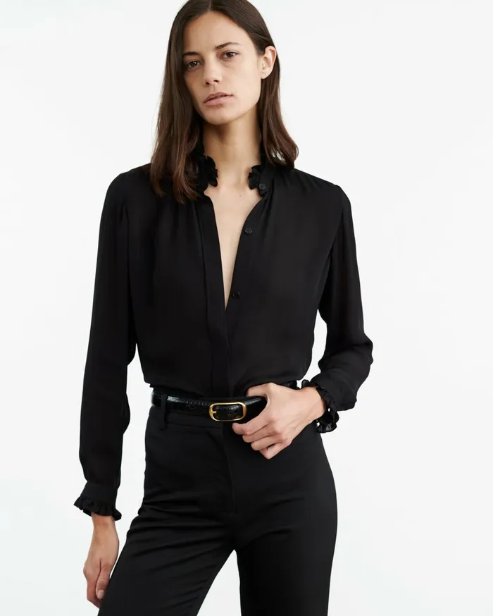 Nili Lotan ORIN SHIRT Ivory Women Tops