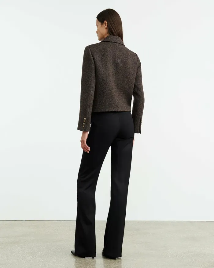 Nili Lotan PAOLA JACKET Bark Herringbone Women Jackets and Blazers