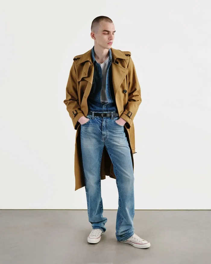 Nili Lotan TRAVIS DENIM SHIRT Classic Wash Men Denim
