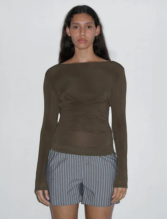 No 1701 Lil Brown Women Paloma Wool Tops