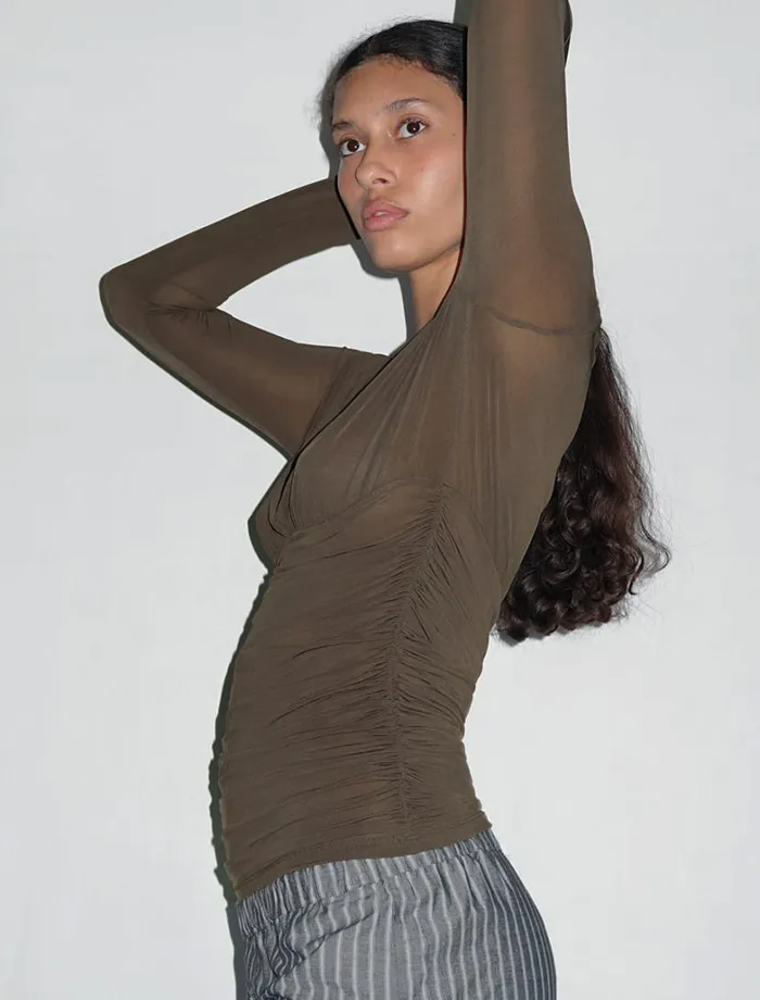 No 1701 Lil Brown Women Paloma Wool Tops