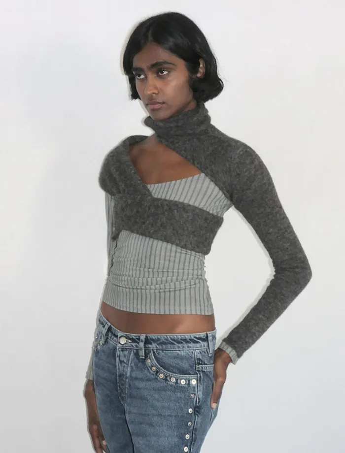 No 1816 Krilia Dark Grey Women Paloma Wool Tops