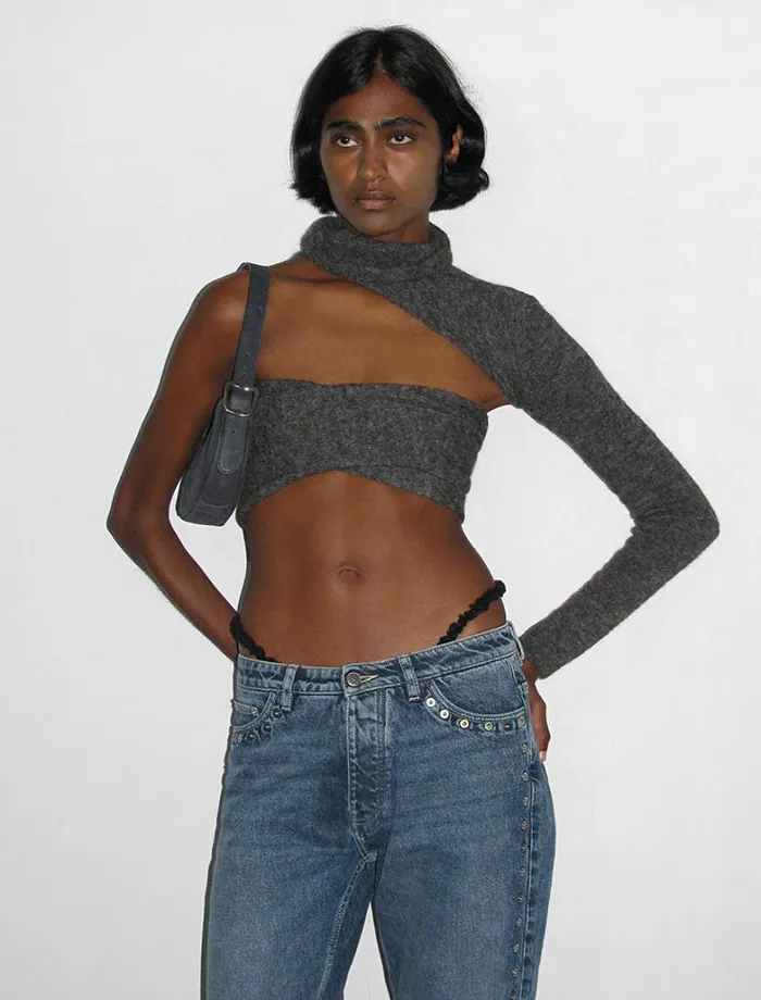 No 1816 Krilia Dark Grey Women Paloma Wool Tops