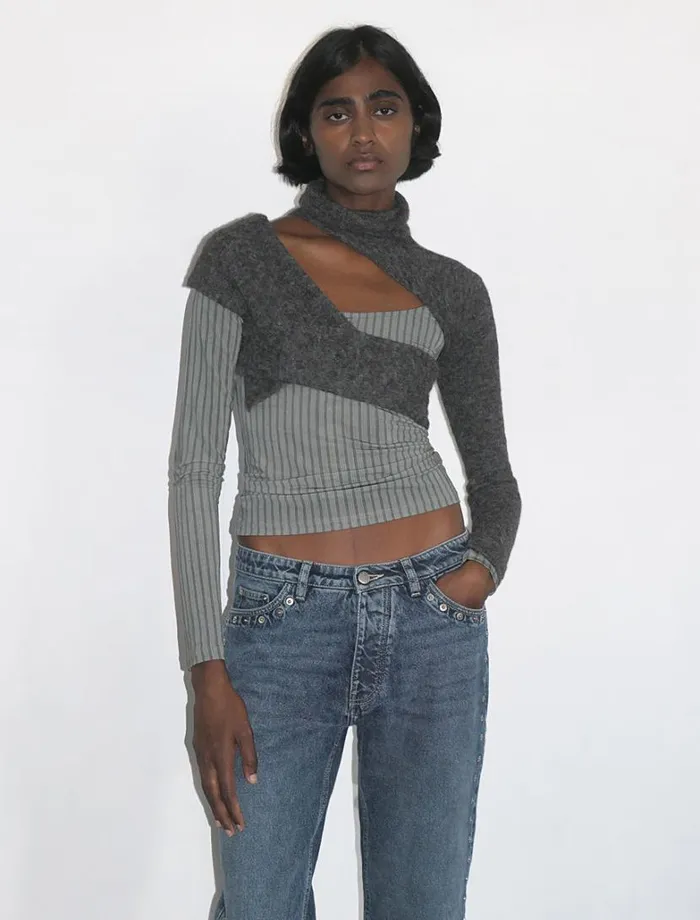 No 1816 Krilia Dark Grey Women Paloma Wool Tops