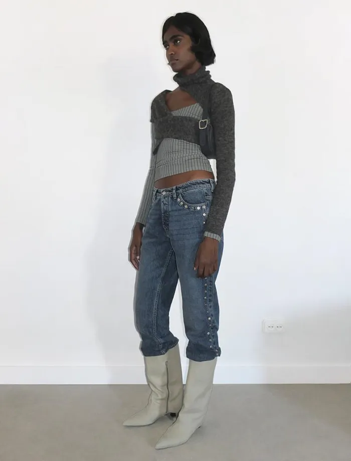 No 1816 Krilia Dark Grey Women Paloma Wool Tops