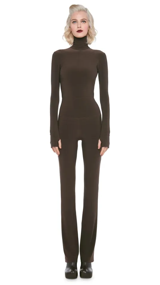 Norma Kamali Bottoms BOOT PANT Chocolate 8211 Clothing