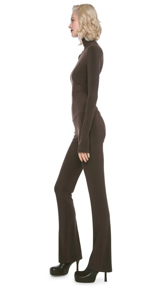 Norma Kamali Bottoms BOOT PANT Chocolate 8211 Clothing