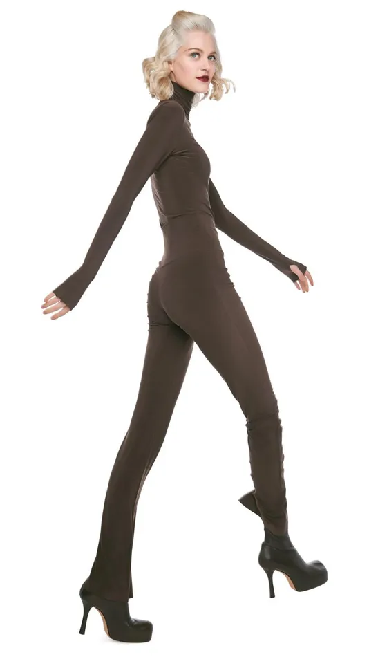 Norma Kamali Bottoms BOOT PANT Chocolate 8211 Clothing