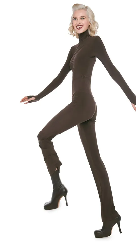 Norma Kamali Bottoms BOOT PANT Chocolate 8211 Clothing