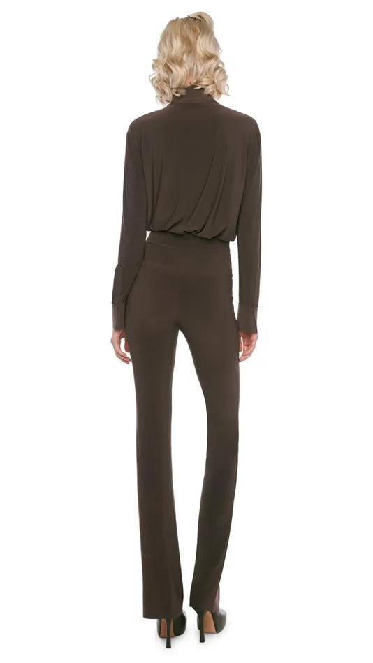 Norma Kamali Bottoms BOOT PANT Chocolate 8211 Clothing