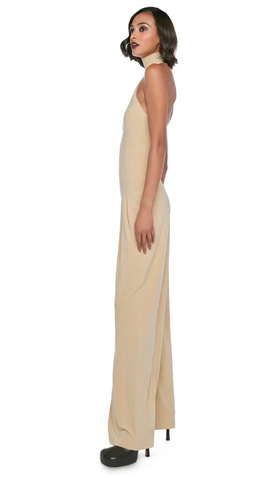 Norma Kamali Bottoms HIGH WAIST PLEAT PANT Sand 8211 Clothing