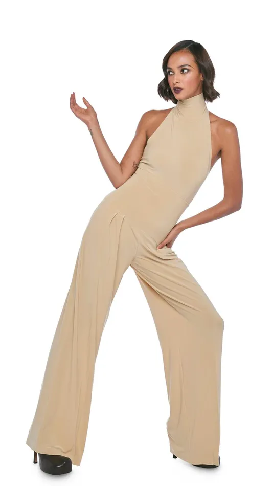 Norma Kamali Bottoms HIGH WAIST PLEAT PANT Sand 8211 Clothing