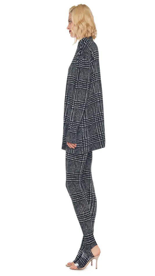 Norma Kamali Bottoms LEGGING WITH FOOTIE Large Glenn Plaid Tweed 8211 Clothing Norma Kamali Bottoms LEGGING WITH FOOTIE Large Glenn Plaid Tweed 8211 Clothing