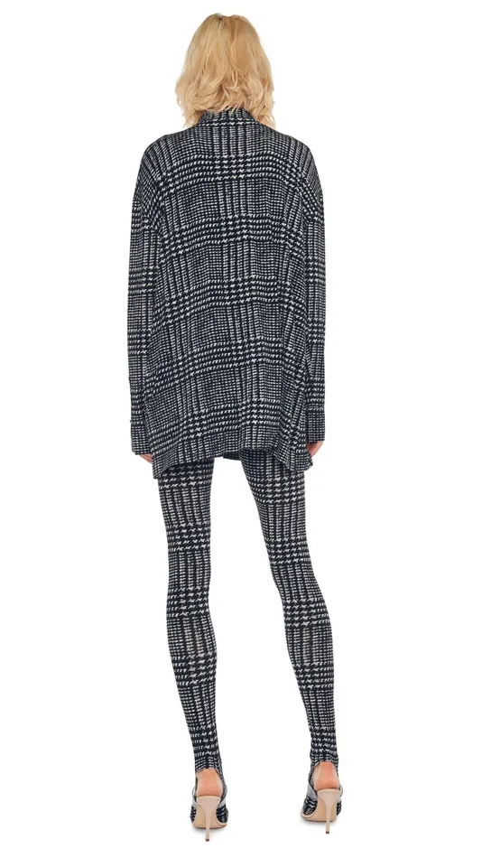 Norma Kamali Bottoms LEGGING WITH FOOTIE Large Glenn Plaid Tweed 8211 Clothing Norma Kamali Bottoms LEGGING WITH FOOTIE Large Glenn Plaid Tweed 8211 Clothing